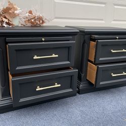 🥂Elegant Black American Of Martinsville Nightstands 