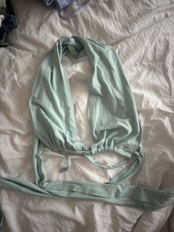 baby blue halter tie top