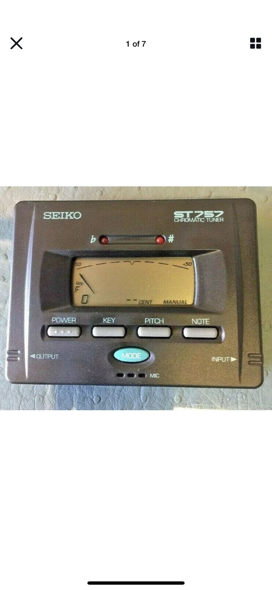 Seiko ST757 Chromatic Music Digital LCD Tuner Guitar Bass Electric Acoustic#4511