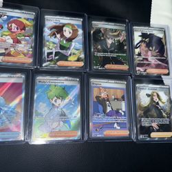 8 card pokemon trainer lot(mint condition top loaded)