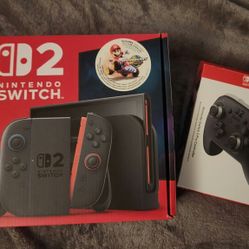 Nintendo Switch 2 MarioKart World Bundle & Pro Controller  New In Sealed Box 