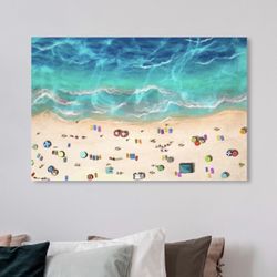 Canvas Wall Art - 45" ×, A Day At the Beach 30" - Brand New