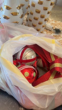 Ornaments And Christmas Bow