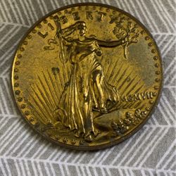 Vintage Liberty MCMVII USA Twenty Dollar Replica Coin