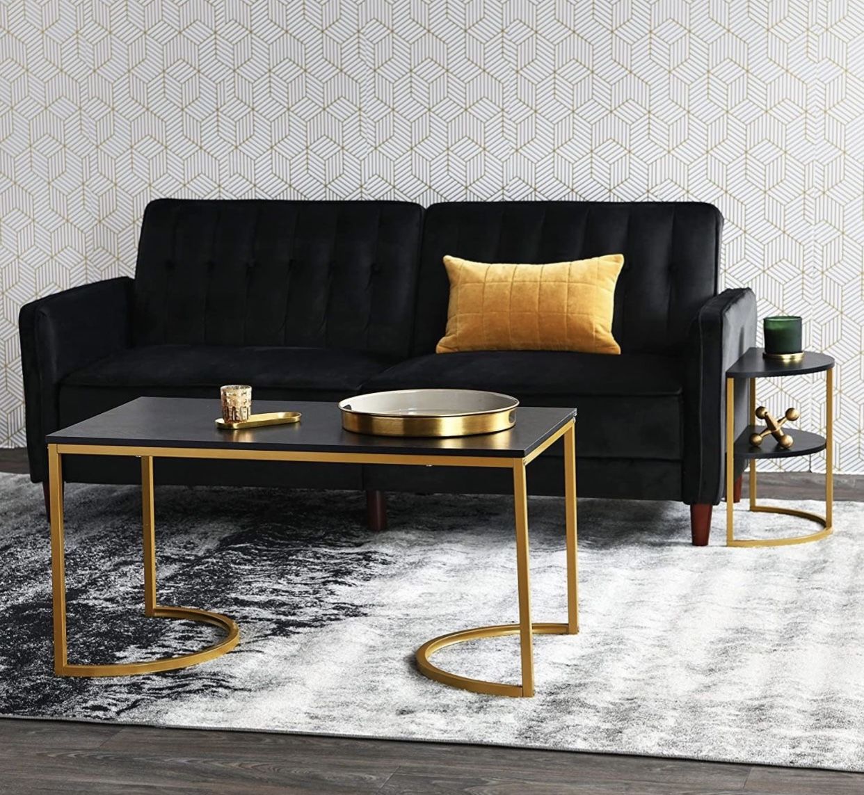 Black And Gold Coffee Table