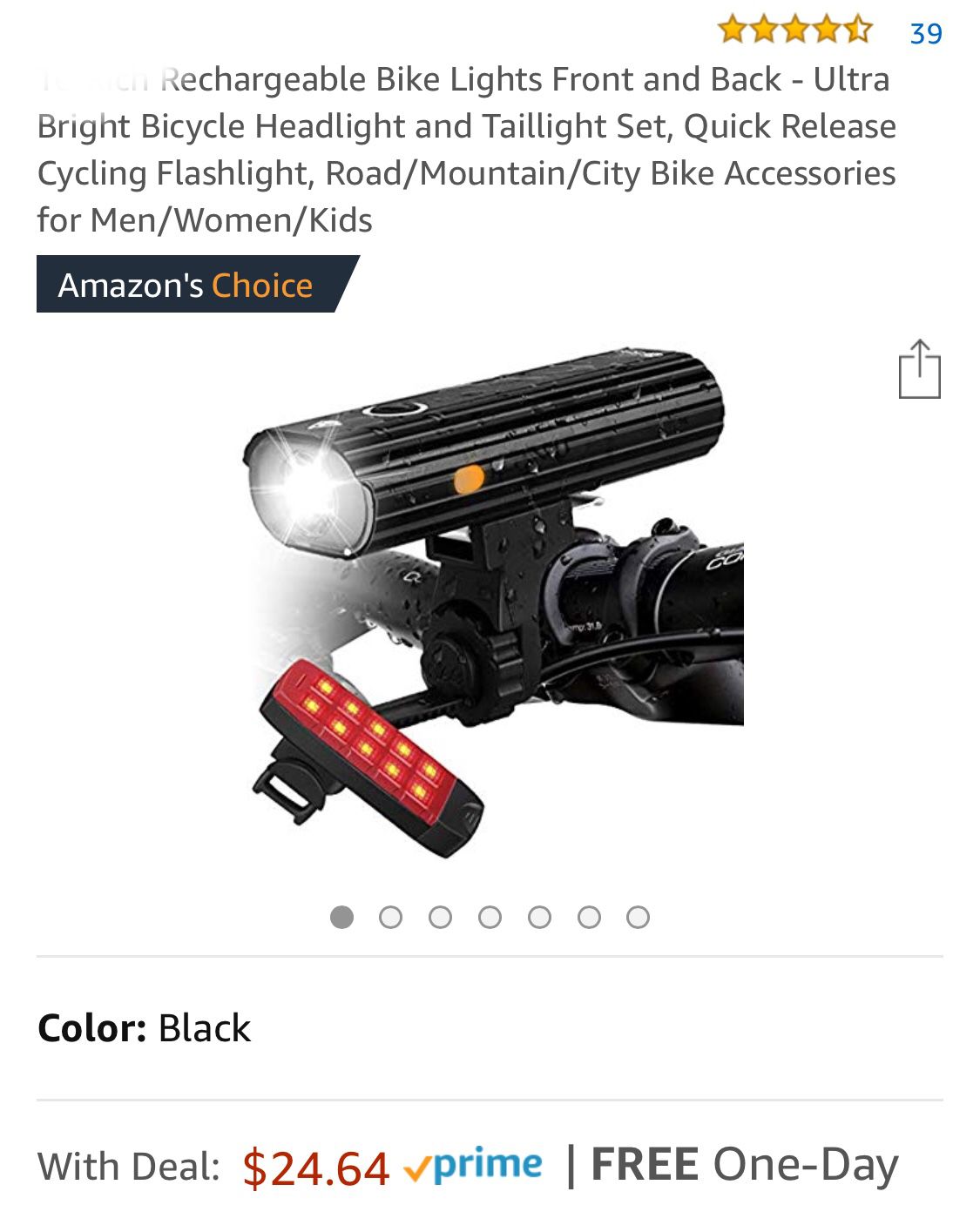 Rechargeable Bike Lights Front and Back - Ultra Bright Bicycle Headlight and Taillight Set