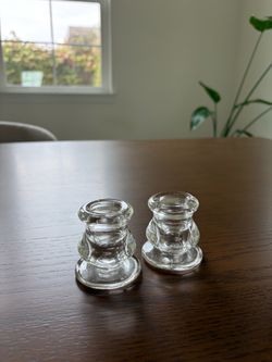 24 Glass Taper Candle Holders