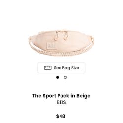 Beis Brand Revolve Sport Fanny Pack In Beige NWT
