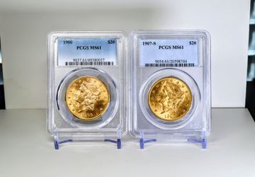 US $20 liberty gold coins graded- price each- cash local pickup at angleton