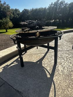 Rivergrille Black Steel Wood Burning Pit 