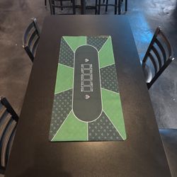 Nonslip table top poker mat