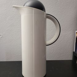 Vintage KRUPS Tall White Black Thermal Serving CARAFE Type 280 Vacuum Liner 