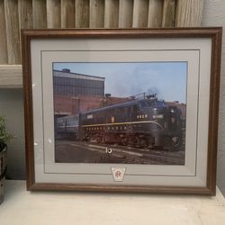 Vintage picture of Pennsylvania Railroad # 9629 professionally matted and framed