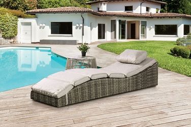 Outdoor Patio Folding Bed Chaise Lounge Chair