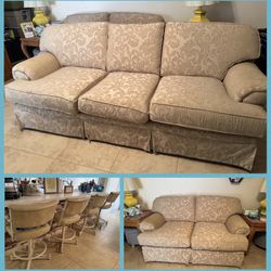 🆓…Bar stools; Sofa w/Love Seat
