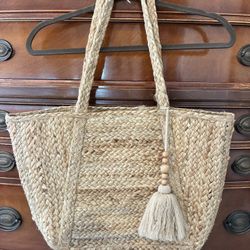 Boho Natural Fibers Tote Bag