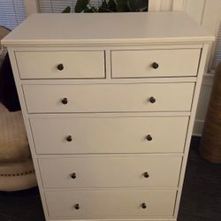 Ikea Idanas 6 Drawer White Dresser 