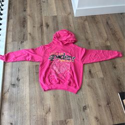 New Pink Spider hoodie size medium