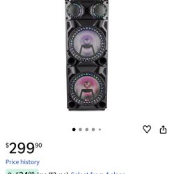 Bluetooth Party Speaker w/ LED Lights & Wheels - QFX PBX-1215 Dual 12” 