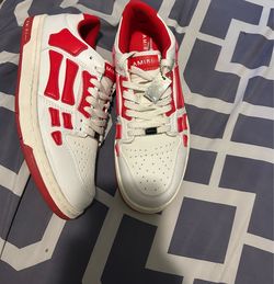 Amiri Skel-Top Low Sneakers White Red