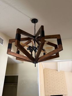 Industrial farmhouse Sputnik style chandelier lighting