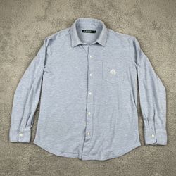 Lauren Ralph Lauren Shirt Adult Size Small Long Sleeve Button Down Blue RLL EUC SHIPS FAST!! Shirt Feels Amazing Perfect blend of Cotton/Polyester, gr