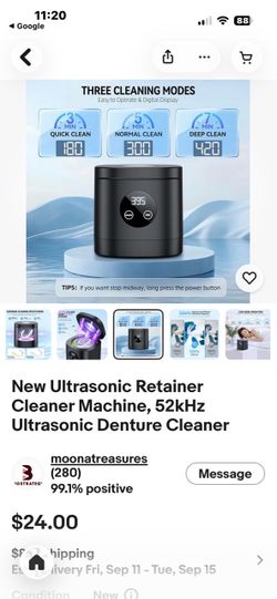 Ultrasonic Retainers Cleaning
