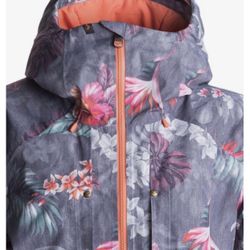 New!! ROXY Essence 2L GORE-TEX Snow Jacket - Hawaiian Tropic Paradise Pink -XS - NWT