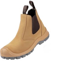 Steel Toe Work Boots for Men Slip on Chelsea Boot with Kevlar Anti-Puncture Sole, ASTM F 2412-24, Men's Industrial & Construction Shoes, Non-Slip Safe