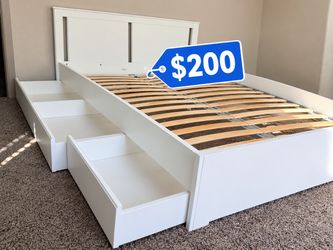 IKEA SONGESAND Queen platform Storage Bed