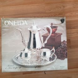 Baronet 4pieces Coffe Set silver Plated Grate Gift For A Wedding Never Used 