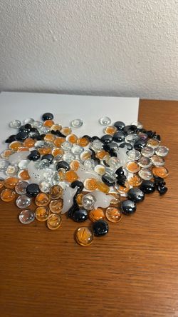 Halloween Glass Table Scatter with ghosts and bats