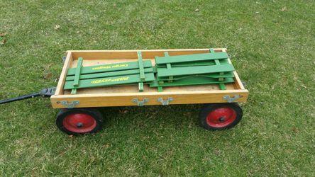 Vintage Radio Flyer Cargo Wagon Green For Sale In Winfield Il Offerup