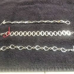 .925 silver bracelets - $25ea