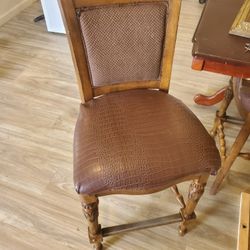4 Reptile Print Dinning Chairs