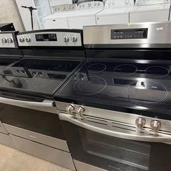 Frigidaire, Amana, and Whirlpool Stainless Steel Electric Ranges