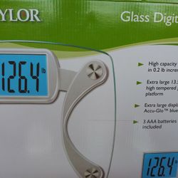 Taylor Glass Digital Scale Up To 440 Lbs Open Box
