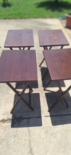 Folding TV Tray Tables, Wood