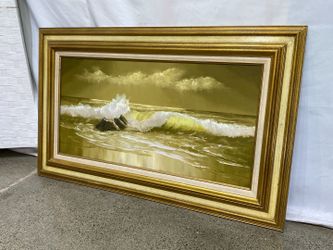 Golden Ocean Original Oil Painting