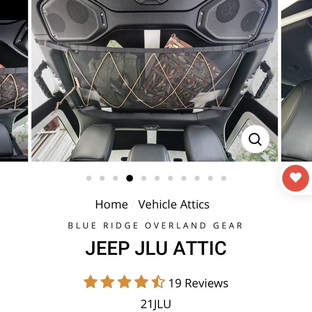 Jeep Wrangler JL 2018-2021 Attic Storage System Net for Sale in Seattle, WA  - OfferUp