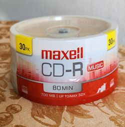Maxell CD-R Music 30 pk 80 min