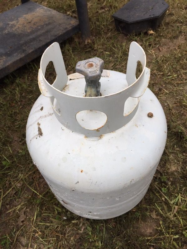 Empty propane tank