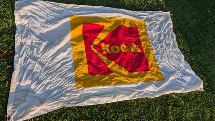 Vintage Kodak 4x6 banner nylon valley forged USA photography film flag banner