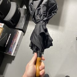 Black Umbrella with Wooden Handle – Sturdy & Classic $10 (OBO)