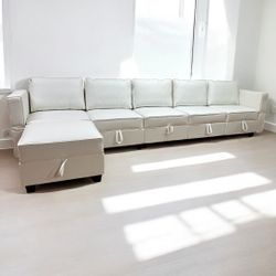 $1090 | COUCH Sectional Sofa | LEATHER | Brand New In Box 