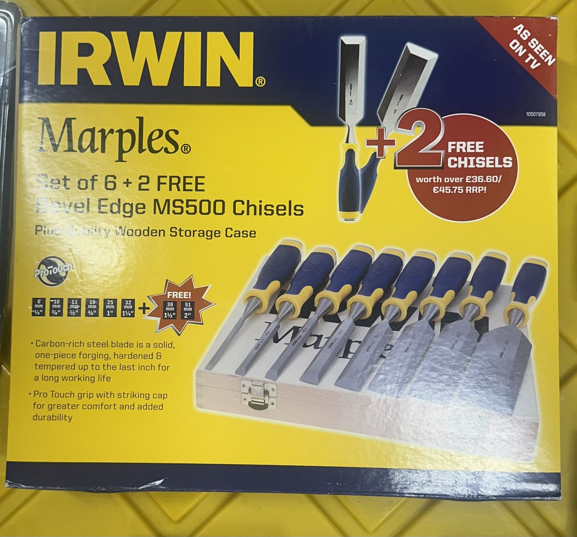 Brand New Irwin Chisel Set Purchased In Scotland
