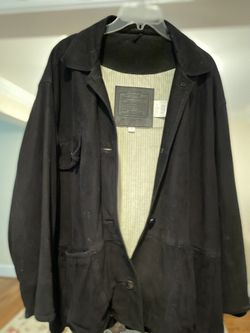 Black Suede Coach Barn Jacket (M)