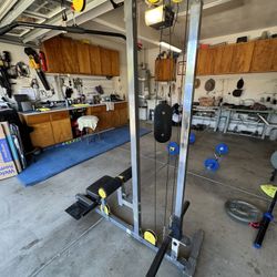 Pull Down Machine Low Row Cable Fitness Exercise Body Workout Strength Training Bar Machine 