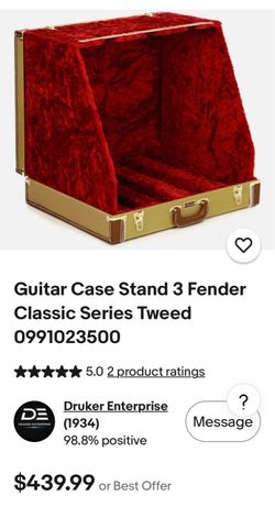 Fender classic case 3 guitar stand tweed