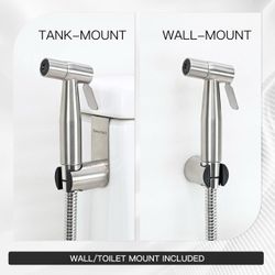 2 Pack Handheld Toilet Bidet Sprayer, Stainless Steel Adjustable Pressure